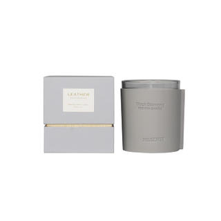The Leather Collection 5% Black diamond 180g Grey Scented Candle