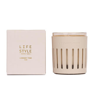 Leather 2022 Series Library Time 210g Beige Scented Candle
